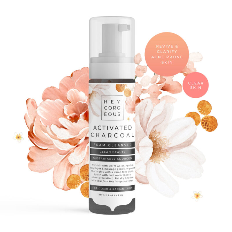Hey Gorgeous Activated Charcoal Foam Cleanser (200ml)