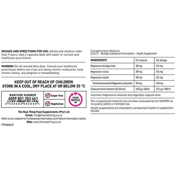 The Real Thing Tri-Mag - 90 Capsules - Image 3