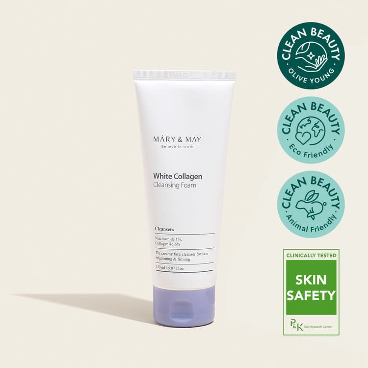 MARY & MAY White Collagen Cleansing Foam (150 ml)